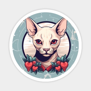 Sphynx Cat Xmas Ornament, Love Cats Magnet